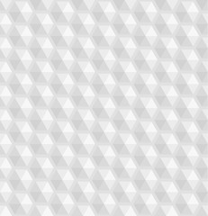 Seamless white geometric background hexagons, 3D effect, vector
