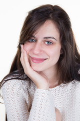 Woman portrait Isolated on a white background