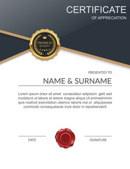 Vector certificate template.