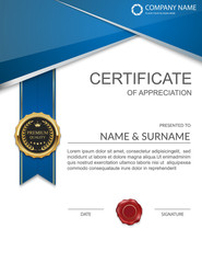 Vector certificate template.