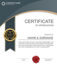 Vector certificate template.