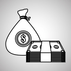 Money bills design, vector illustration, vector illustration