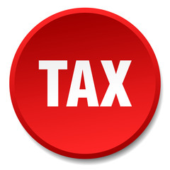 tax red round flat isolated push button