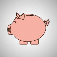 Money piggy design, vector illustration, vector illustration