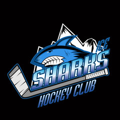 Naklejka premium Sharks hockey club professional logo