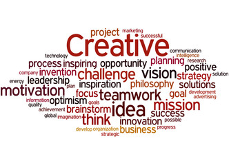 Creative, word cloud concept 3