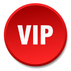 vip red round flat isolated push button