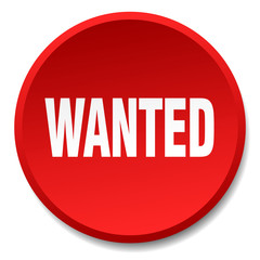 wanted red round flat isolated push button
