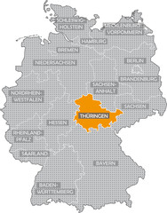 Deutschlandkarte - Thüringen