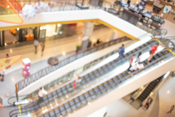 Blurred shopping mall background