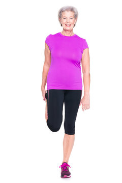 Sportive senior woman