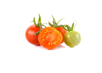 tomatoes on white background