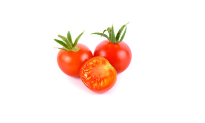 tomatoes on white background