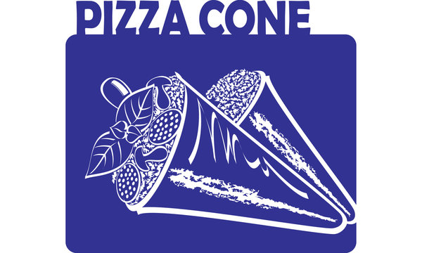 Pizza cone vector