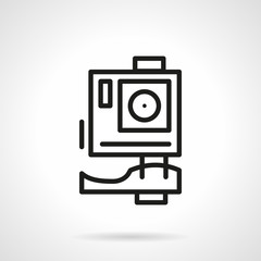 Extreme action camera simple line vector icon