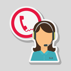 call center icon design, vector illustration