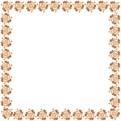 Cute frame made of colored arranged in a square