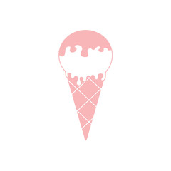 Stylized icon of a colored ice cream