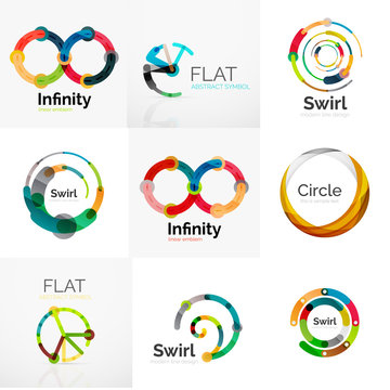 Collection of abstract circle logos