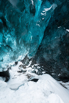 Inside the ice cave, Iceland