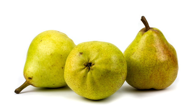 pears on a white background.