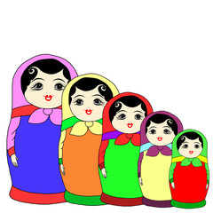 Set of Russian matrioshka