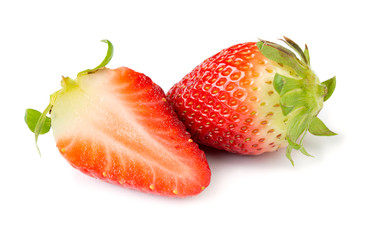 Fresh strawberry isolated on white background