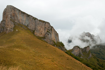 Fototapeta na wymiar Acheshbok mountain in Autumn, Adygeya