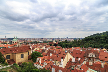 Fototapeta na wymiar view of Prague from a height