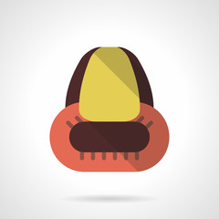 Soft furniture flat color design vector icon