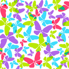 Seamless pattern with butterflies