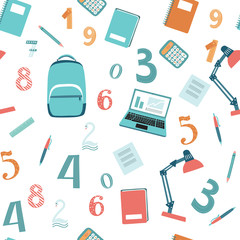  Seamless pattern of education and report tool set 