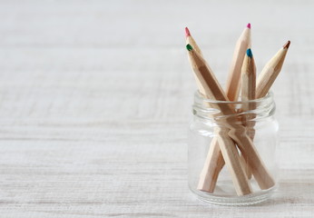 Colorful pencils. Background concept.