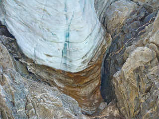 seracs in Caucasian mountains