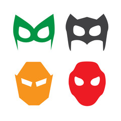 super hero masks vector illustration set