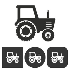 Tractor - vector icon.