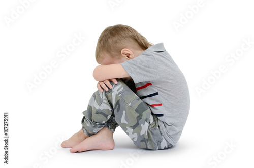 "Little boy isolated on a white background" Stock photo and royalty