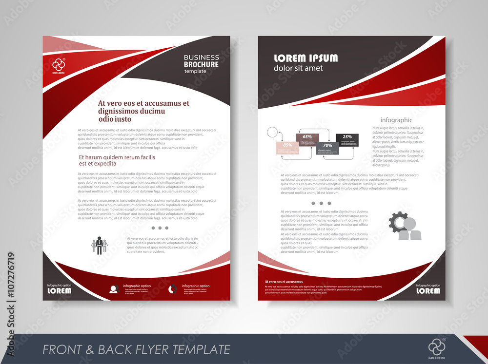 Wall mural Red business brochure