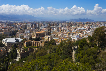 Fototapeta na wymiar View on Malaga/Widok na Malagę