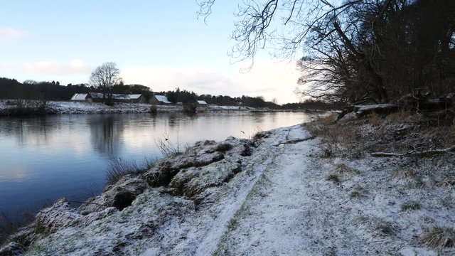 Beautiful River Dee in Winter, Aberdeenshire - Aberdeen Scotland
