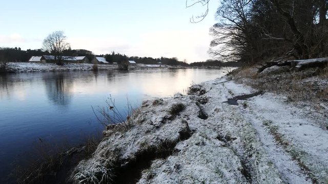 Beautiful River Dee in Winter, Aberdeenshire - Aberdeen Scotland
