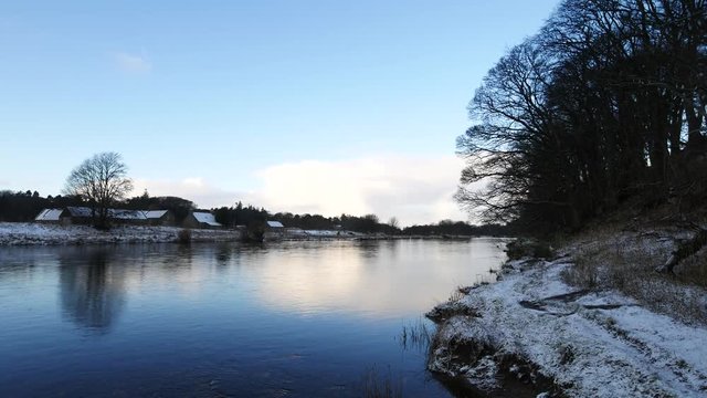 Beautiful River Dee in Winter, Aberdeenshire - Aberdeen Scotland

