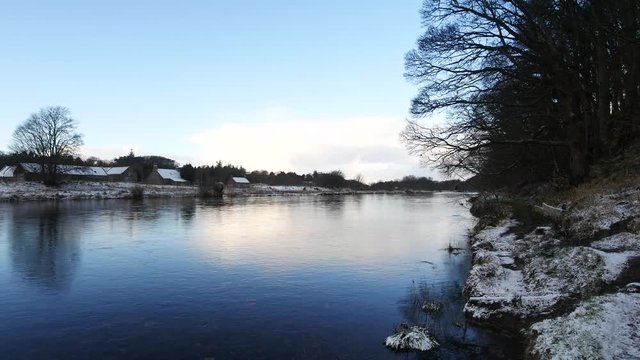Beautiful River Dee in Winter, Aberdeenshire - Aberdeen Scotland
