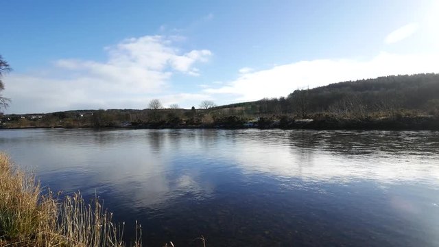 Beautiful River Dee in Early Spring, Aberdeenshire - Aberdeen Scotland
