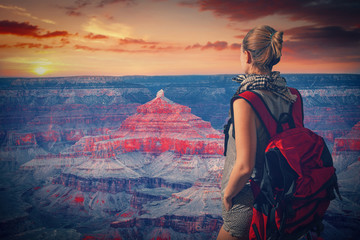 Woman travels to the Grand Canyon