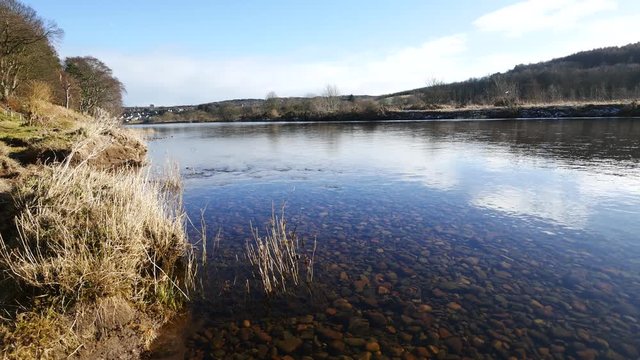 Beautiful River Dee in Early Spring, Aberdeenshire - Aberdeen Scotland
