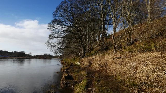 Beautiful River Dee in Early Spring, Aberdeenshire - Aberdeen Scotland
