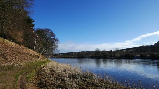 Beautiful River Dee in Early Spring, Aberdeenshire - Aberdeen Scotland
