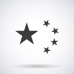 Obraz premium the stars of the Chinese flag, stylish vector illustration
