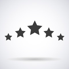 Obraz premium stars on background with shadow, stylish vector illustration